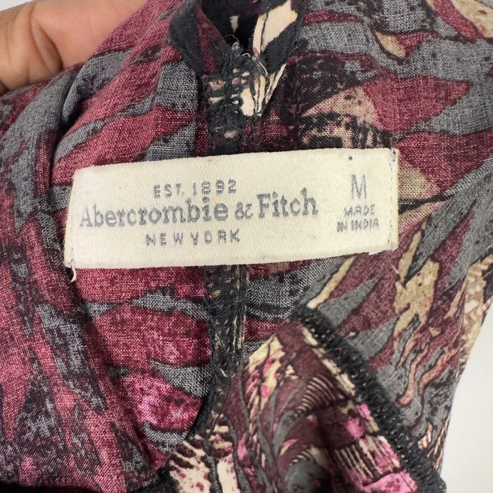Abercrombie & Fitch Maxi Dress Womens‎ M Lace-up Geometric Boho Beach Whimsigoth